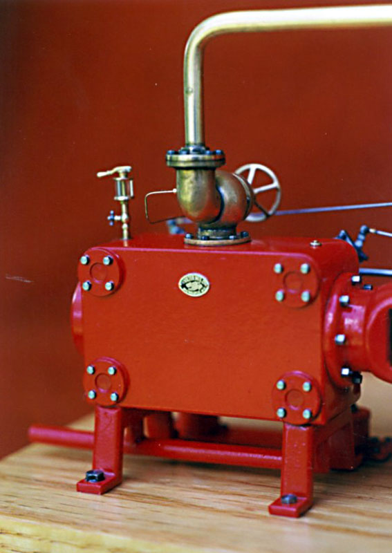 1/30 Scale Corliss Steam Engine The backside of the miniature Corliss engine.