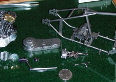 The Knucklehead engine and frame.