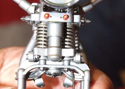 A close look at the Knucklehead front forks.