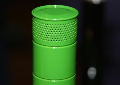 A close look at the air cleaner for the scale model tractor.