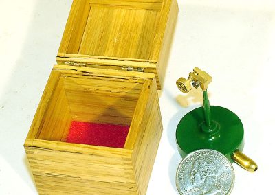 Jerry's miniature oscillating steam engine.
