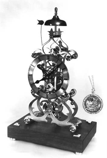 Scroll Skeleton Clock William built this scroll skeleton clock from a John Wilding design.