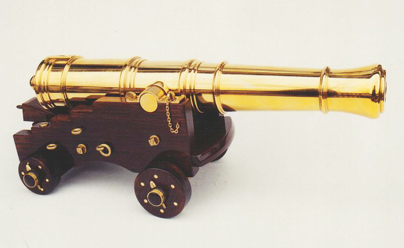 24-Pounder Naval Cannon A 1/10 scale 24-pounder Naval cannon.