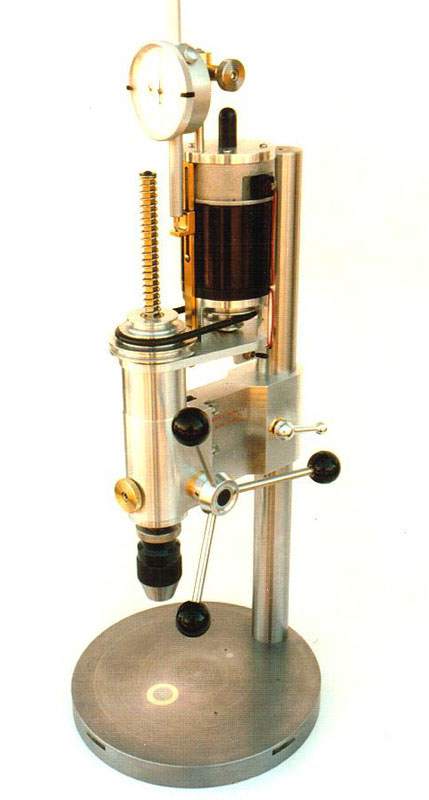 Precision Mini Drill Press Along with his engines, Jerry made this miniature precision drill press entirely from bar stock.