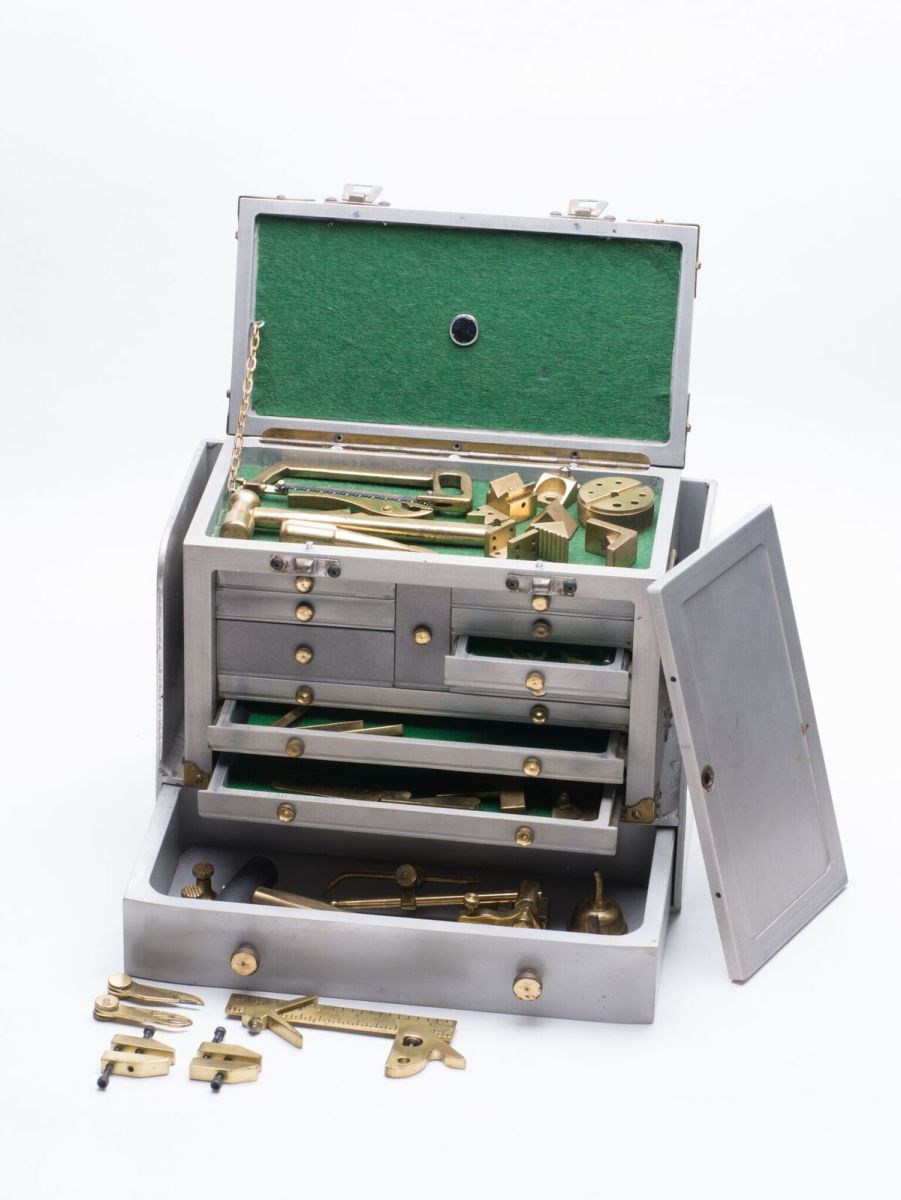 Miniature Machinist’s Toolbox Abraham's miniature machinist's toolbox.