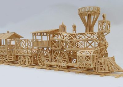 Ron's matchstick steam locomotive.