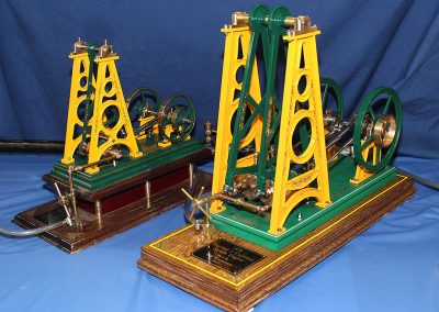 Two model steam engines built by Clif.