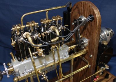 A closer look at the scale Mercedes aircraft engine.