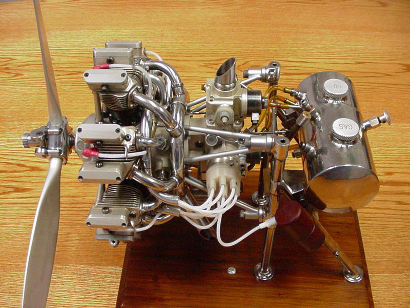 7-Cylinder Radial Aircraft Engine An alternate view of the radial aircraft engine.
