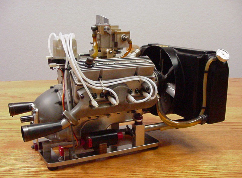 1/4 Scale Corvette V-8 Engine Lee’s 1/4 scale V-8 Corvette engine.