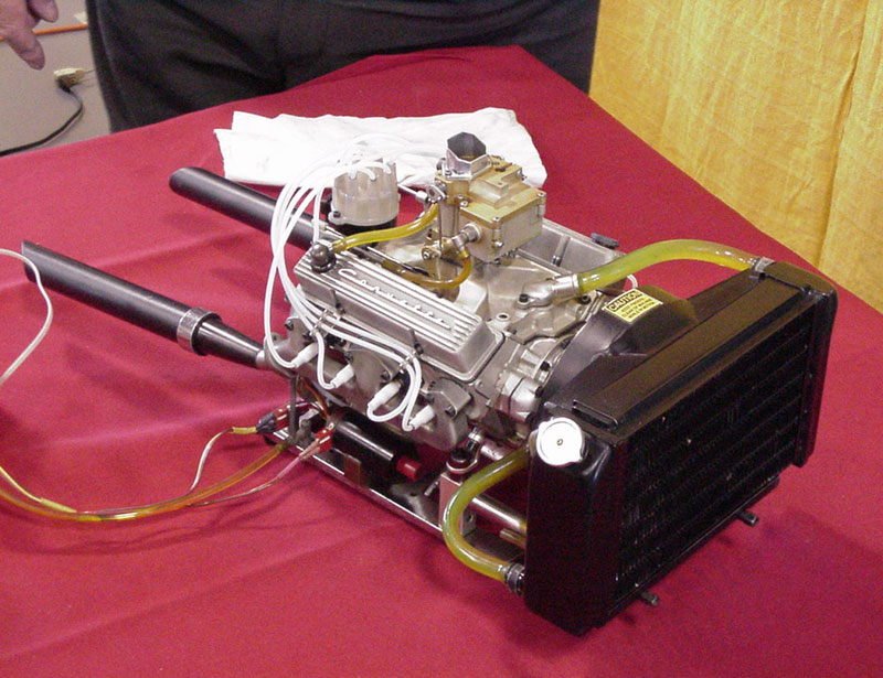 Lee’s 1/4 Scale Corvette Engine Lee’s 1/4 scale V-8 Corvette engine.