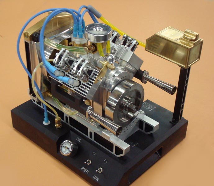 Terry Mayhugh’s Howell V-4 Engine Terry Mayhugh’s Howell V-4 engine.