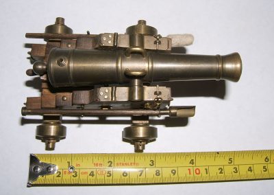 Guillermo's miniature El Morro cannon.