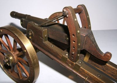 A rear angle of the Burgundian falconet.