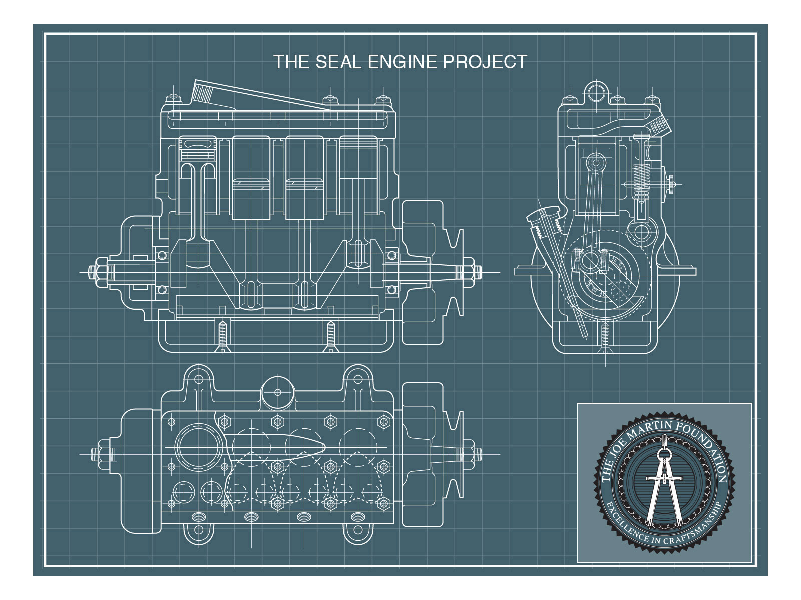 Seal Engine Drawing Charlie Tomalesky drew new 3D Cad prints of the Seal engine.