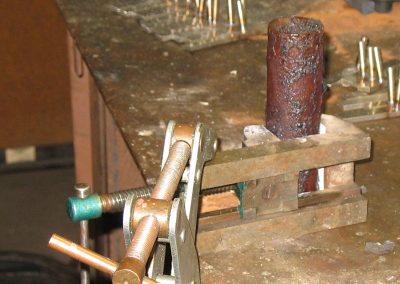 The heat treated camshaft.