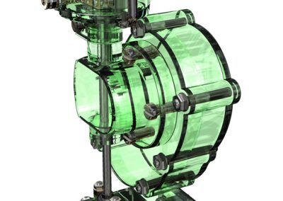 The 3D drawing was rendered so that internal components are visible.