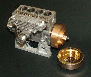 Practice Flywheel on the Seal Engine A practice flywheel is attached to the Seal engine for testing.