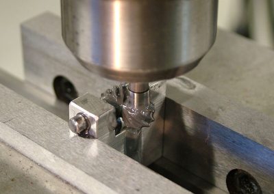 A closer look at the gear lapping operation.
