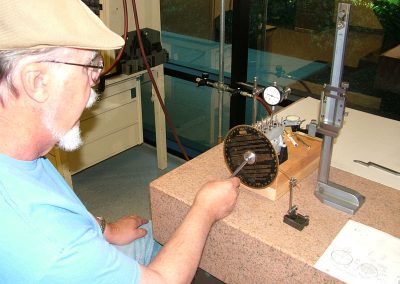 During final assembly, Tom set the valve timing.