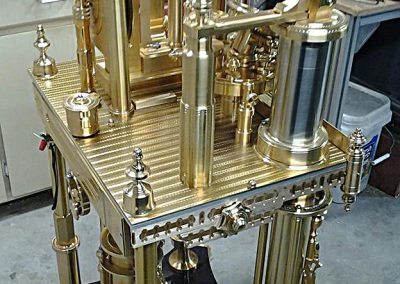 The base of the brass clock.