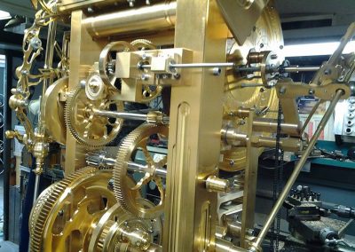 Germano's brass clock is remarkably well built.