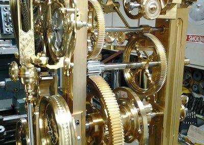 More details of the brass clock.