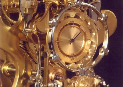 A close-up of the large clock.