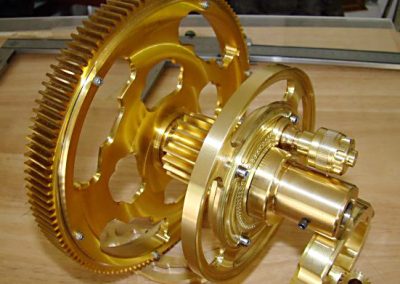 Some of the beautiful polished brass parts.