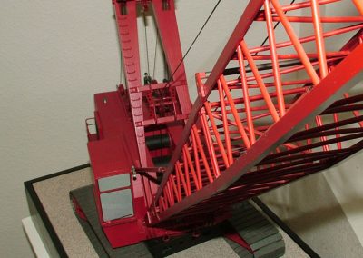 Looking down the boom of the scale crane.