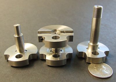 The crankshaft counterweights were fully machined, ready for installation in the engine block.