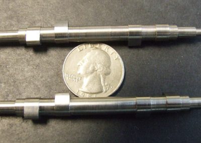 A look at the V-4 camshafts.
