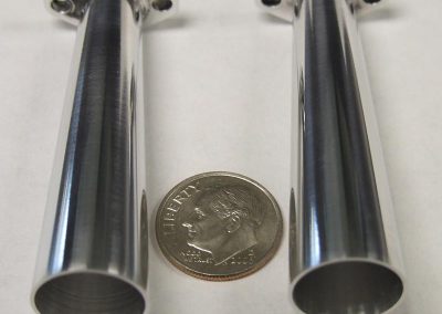 Tom's highly polished, tapered megaphone exhaust tips.