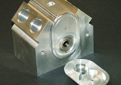 The front face of the engine block was relieved, leaving an oval boss.