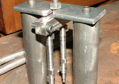 Early stages of heat treating the camshaft.