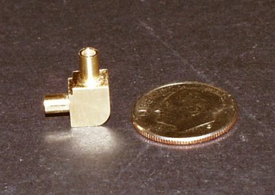 The finished elbow is smaller than a dime.