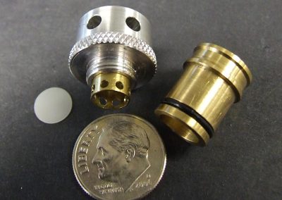 The individual parts making up the PCV valve.