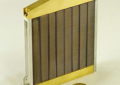 The final radiator assembly includes the aluminum side supports bolted into place.