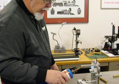 Tom soldering the radiator.