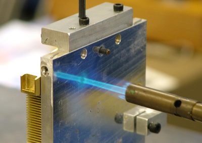 In these photos, the sample piece of solder had not yet melted.