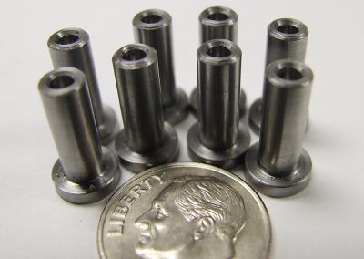 Tom turned the eight valve guides.