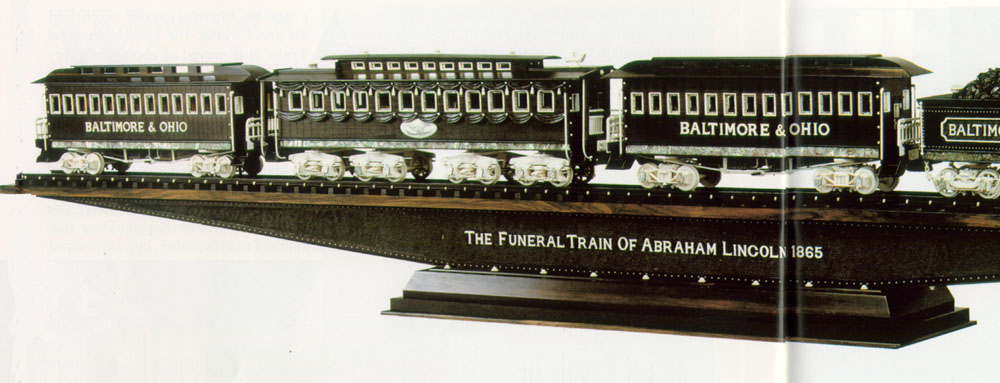 Lincoln Funeral Train Mooney's carving of the Lincoln Funeral Train was completed on April 14, 1965.