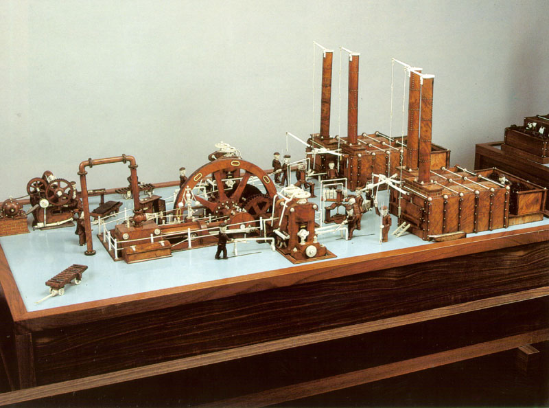 Steel Mill Carving This burled walnut and ivory carving depicts the steel mill where Mooney worked for 23 years.