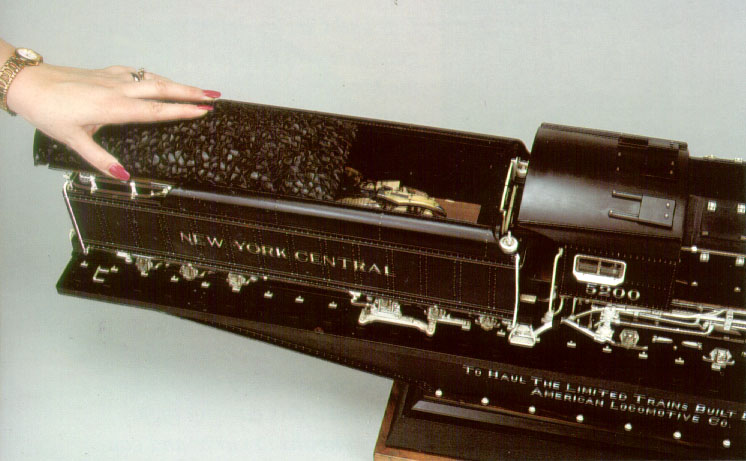 New York Central 4-6-4 Hudson Locomotive A top view of the tender for the New York Central Hudson reveals a secret compartment