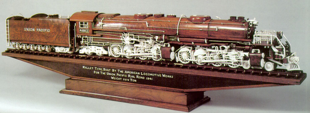 Union Pacific Big Boy Locomotive Mooney's Union Pacific Big Boy locomotive carving.