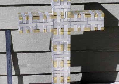 The cross stands 28” tall, and weighs just under 100 pounds!