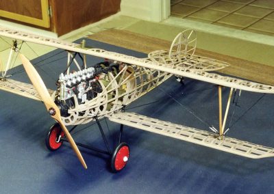 Sheridan's scale model biplane.