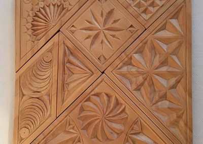 Sheridan made this 7-piece chip carving puzzle.