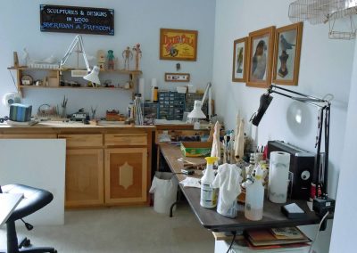 Sheridan Preston’s studio workshop.