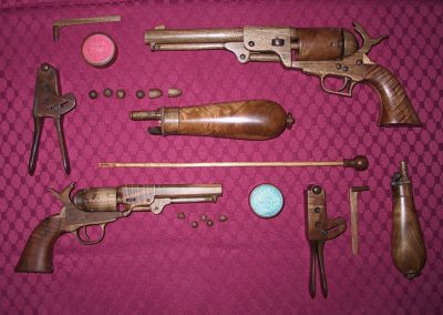 The finished Colt Pocket and Dragoon revolvers.
